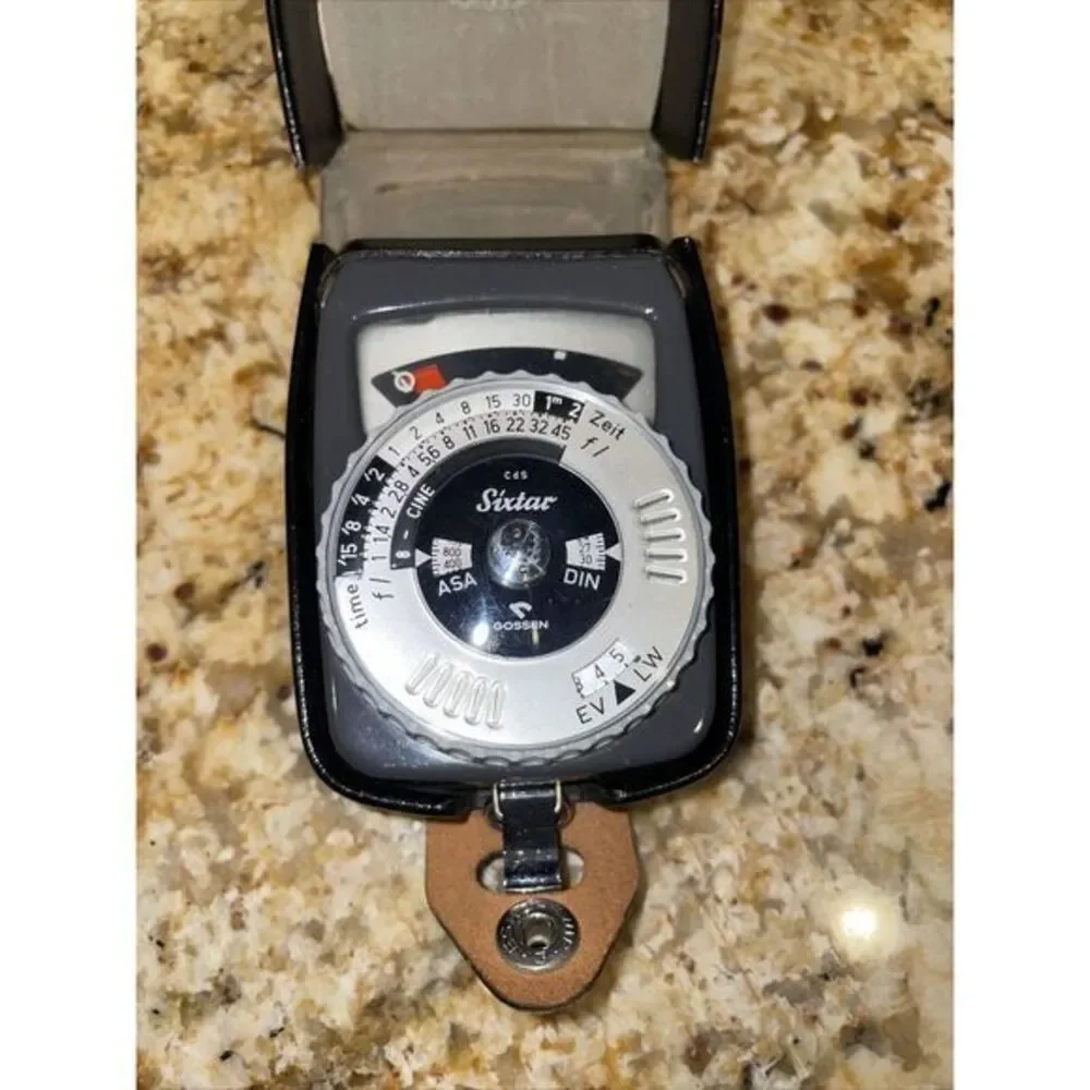 Sixtar CDS Light‎ Meter Gossen Germany Leather Case Vintage Collectible